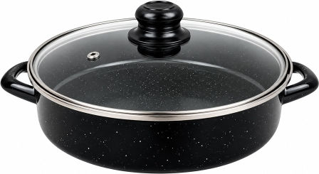 Elekom Stainless Steel Pan Set with Enamel Coating, 4 Pieces Elekom Stainless Steel Pan Set with Enamel Coating, 4 Pieces