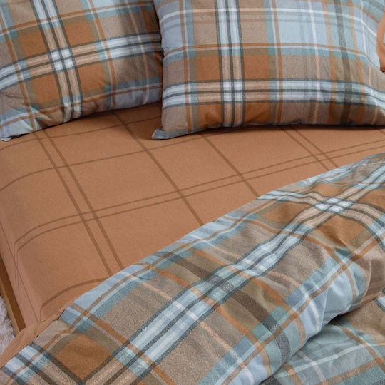 Nef-Nef Homeware Resten Single Flannel Sheet Set 160x260cm Grey (3 pcs)