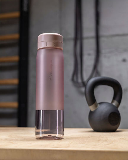 Wessper Sticlă de Apă din Plastic cu Capac Filetat Roz 1000 ml