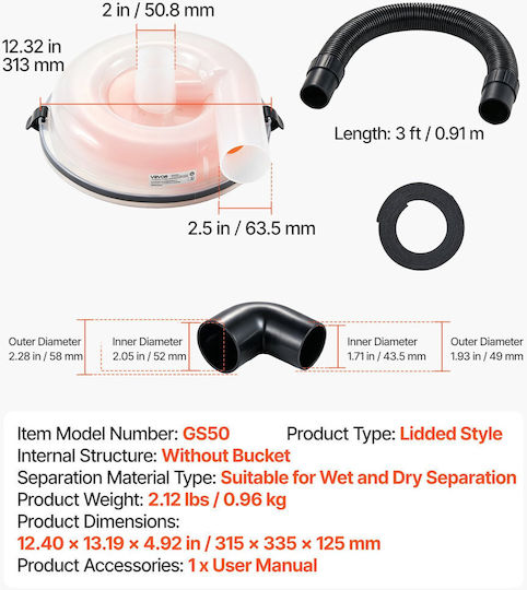 Vevor Tube for Vacuum Cleaner