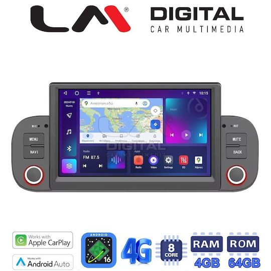 Car Audio System for Fiat Panda 2012 (Bluetooth/USB/WiFi/GPS/Apple-Carplay/Android-Auto)