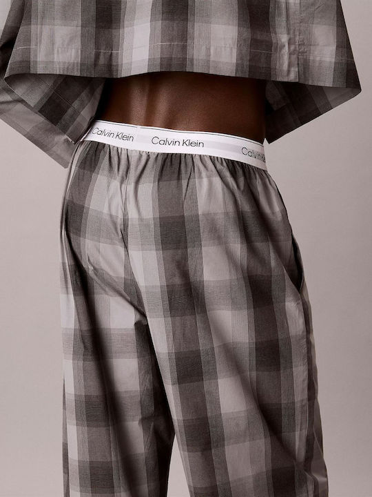 Calvin Klein Winter Checked Men's Pyjamas Grey