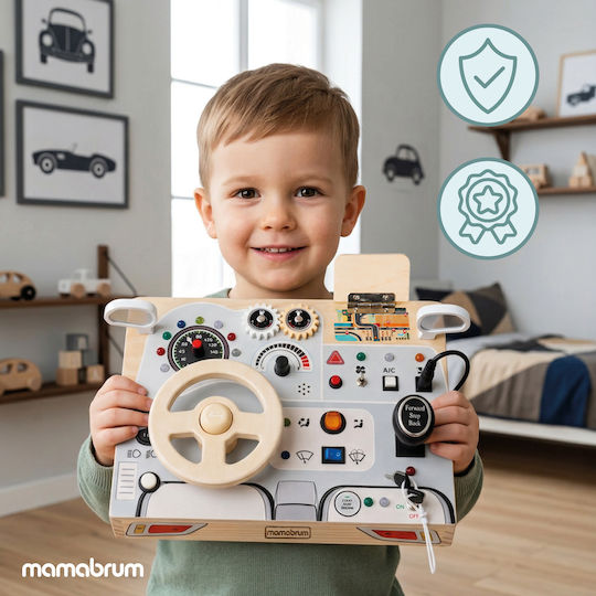 Wooden Steering Wheel with Music, Lights and Sounds