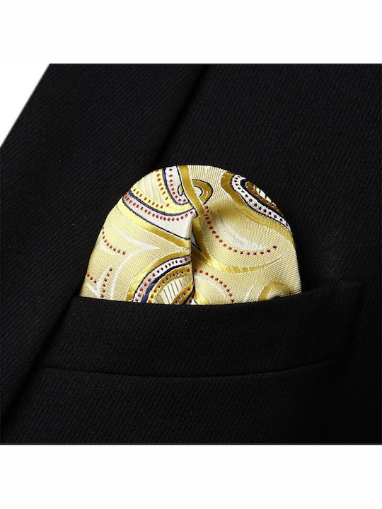 Men's Yellow Silk Pocket Square