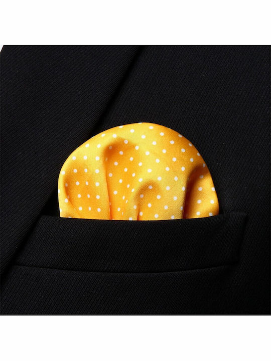 Men's Silk Pocket Square Yellow