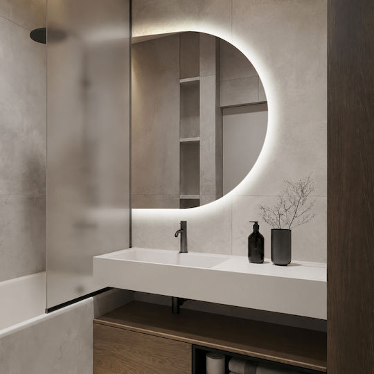 Tulup Arched Wall Mirror with LED Lighting 70x50cm