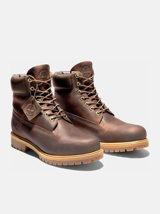 Lace Up Ανδρικά Μποτάκια Αδιάβροχα Καφέ