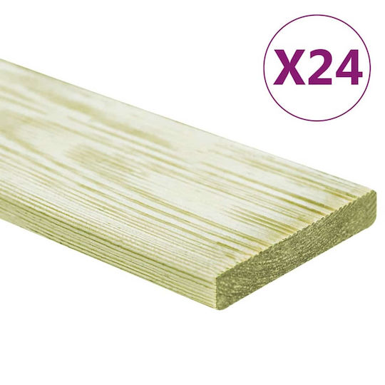 vidaXL Дъски за градинска настилка от дърво 100x12 см, 24 бр.