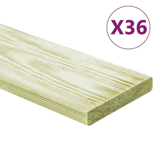 vidaXL Дъски за градинска настилка от дърво 100x12 см 36 бр.
