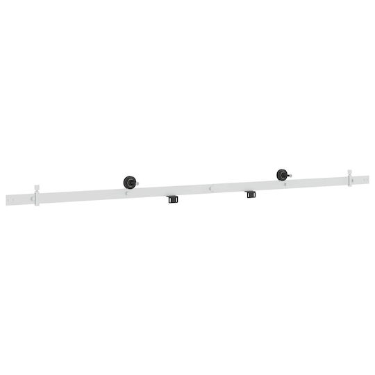 vidaXL Schiebetürmechanismus 200 cm Weiß