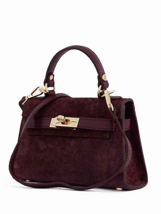 Lederne Damen-Flap-Tasche Elephant