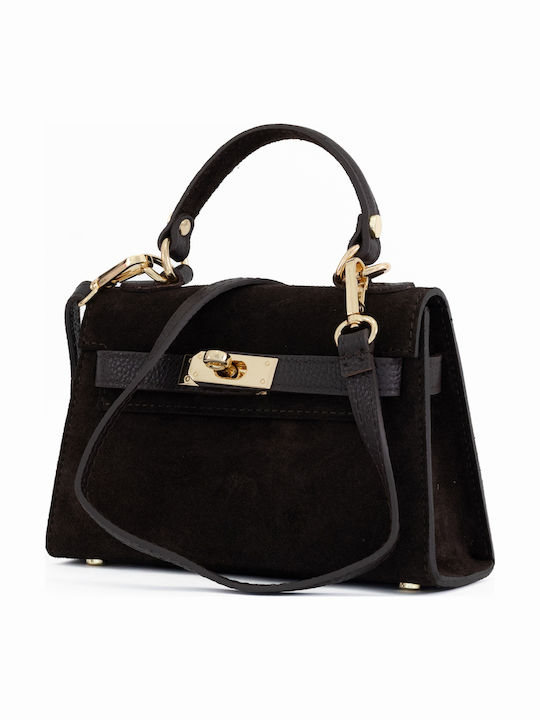 Lederne Damen-Flap-Tasche Elephant