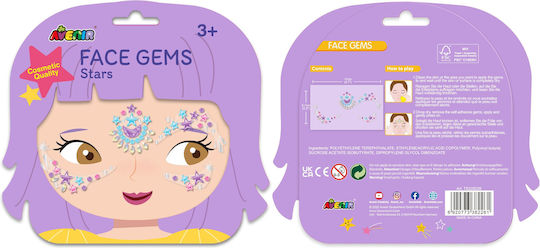 Avenir Face Gems-stars Kids Tattoos
