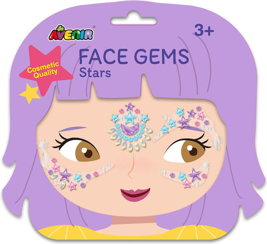 Avenir Face Gems-stars Kids Tattoos
