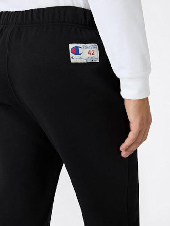 Black Sweatpants with Elastic Waist