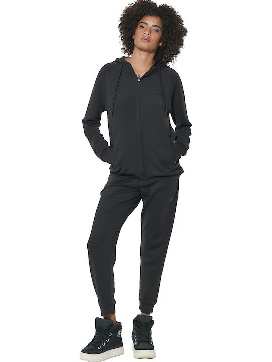 Fleece Γυναικεία Ζακέτα Black