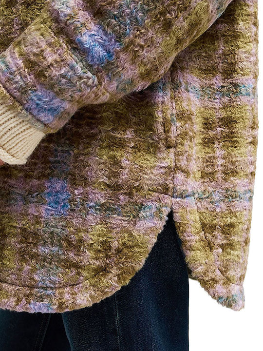 Above Fleece Γυναικεία Ζακέτα με Κουμπιά Πράσινη