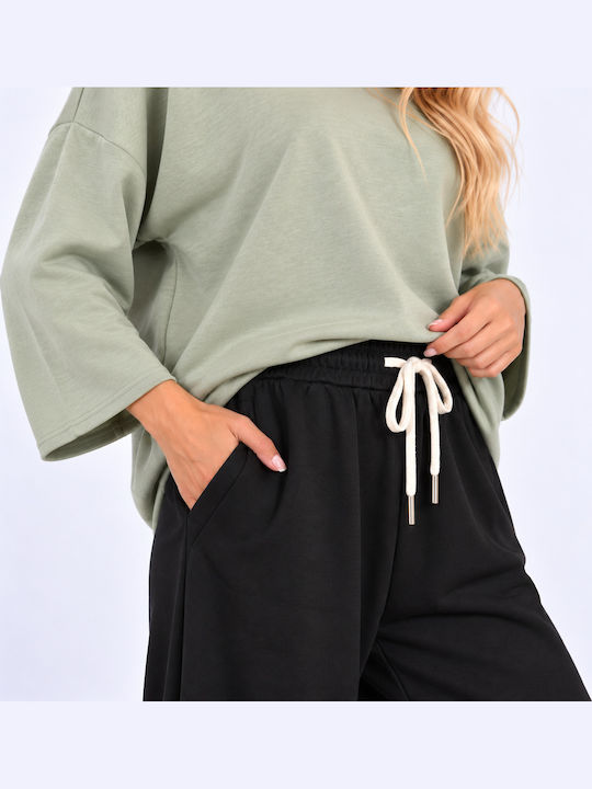 Pantaloni De Trening Cu Elastic Negri