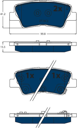 Brake Pad Set Disc Brake Trw Gdb2531bte