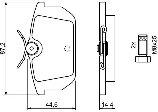 Brake Pad Set Disc Brake Bosch 0 986 491 030