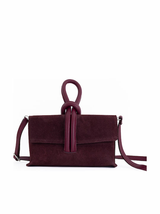 Graue Damen-Clutch aus Leder