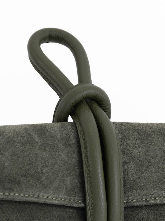 Graue Damen-Clutch aus Leder