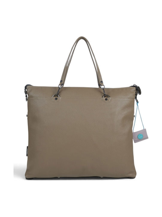 Leather Women's Tote Bag Suede Cappuccino