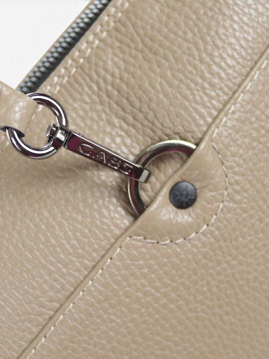 Leather Women's Tote Bag Suede Cappuccino