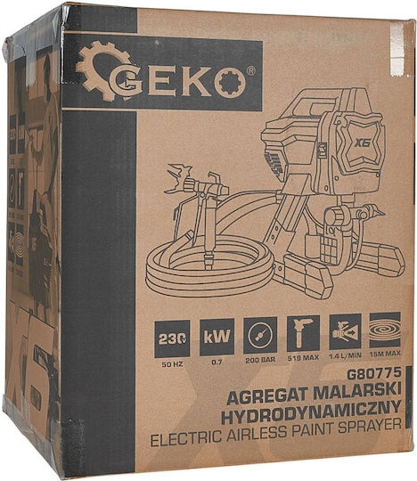 Geko Електрически пистолет за боядисване 700 W с контейнер 1,4 л