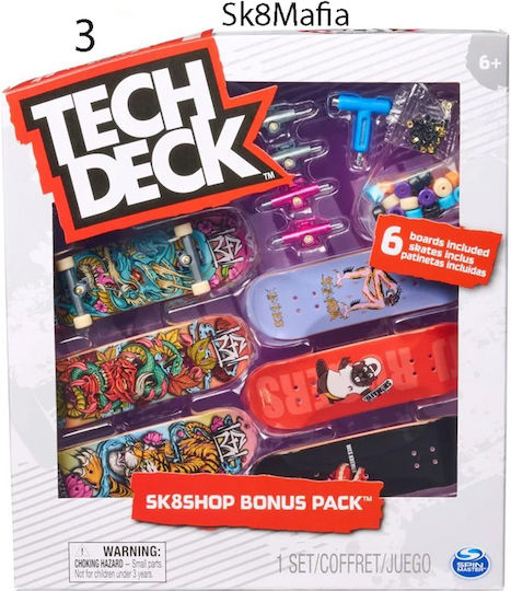 Spin Master Sk8 Shop Bonus Pack TechDeck за 6+ Години (Различни Видове) 1 Бр