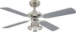 Westinghouse Princess Euro 78622 Ceiling Fan 105cm with Light Chrome/Dark Pewter