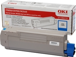 OKI 43865723 Original Toner Laser Printer Cyan 6000 Pagini