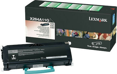 Lexmark X264A11 Toner Laser Εκτυπωτή Μαύρο 3500 Σελίδων