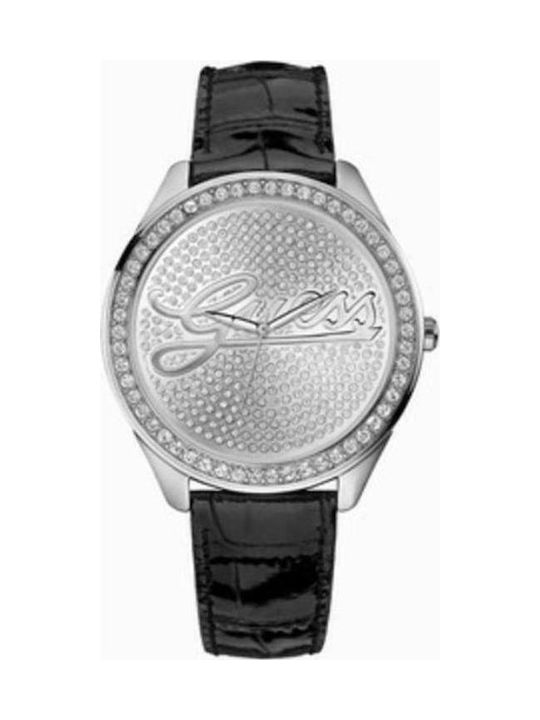 Guess Watch with Black Leather Strap