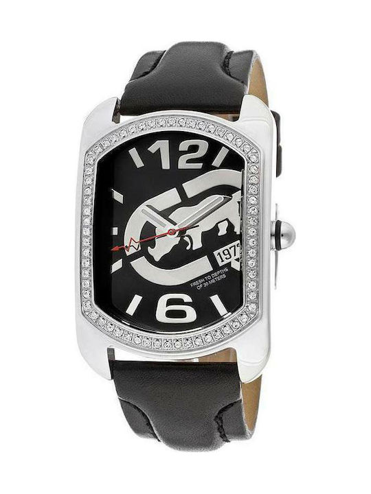Marc Ecko Γυναικείο Ρολόι 41.75mm Μπαταρίας με Μαύρο Δερμάτινο Λουράκι