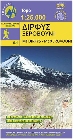 Δίρφυς - Ξεροβούνι, Hiking map