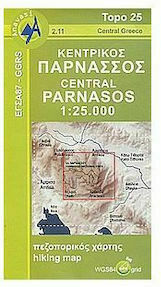 Κεντρικός Παρνασσός, Hiking map