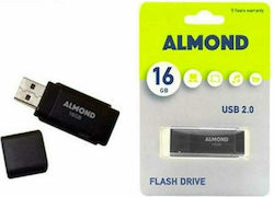 Almond Prime 16GB USB 2.0 Stick Black