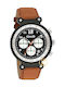 Dolce & Gabbana Ceas Barbati 46mm Cronograf Baterie cu Curea din Piele Maro