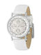 DKNY NY4329 Watch with White Leather Strap NY4329