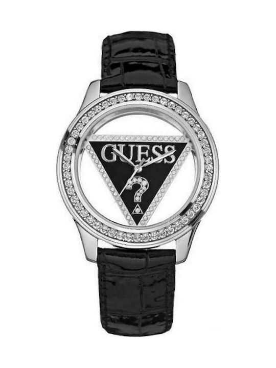 Guess Watch with Black Leather Strap