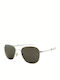 American Optical Original Pilot Men's Sunglasses with Silver Metal Frame and Gray Lens