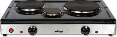 Pitsilos S3 Enamel Countertop Triple Burner Black