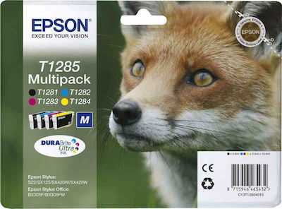 Epson T1285M Pachet de 4 cartușe de cerneală pentru imprimante InkJet Galben / Cyan / Magenta / Negru (C13T12854010 C13T12854012)