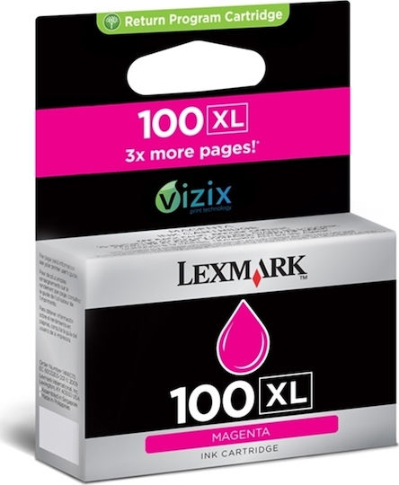 Lexmark 100 Return Original InkJet Printer Ink Magenta (14N0901E)