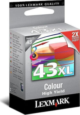 Lexmark 43XL Μελάνι Εκτυπωτή InkJet Πολλαπλό (Color) (18YX143E)