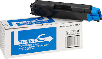 Kyocera TK-590C Toner Laser Printer Cyan 5000 Pages (1T02KVCNL0)