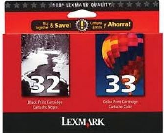 Lexmark 32/33 Black/Color Original Pack of InkJet Printer Inks Multiple (Color) (80D2951E)