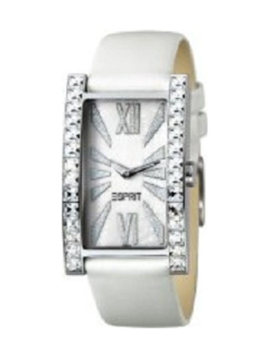 Esprit Uhr mit Weiß Lederarmband ES101362004