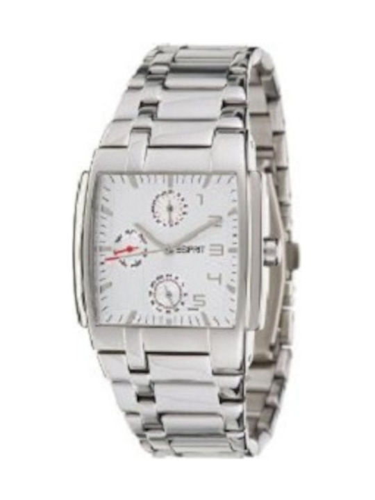 Esprit Watch Chronograph Battery with Silver Metal Bracelet